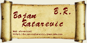 Bojan Ratarević vizit kartica